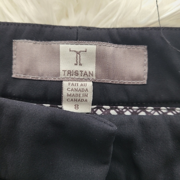 TRISTAN Straight Leg Zip Fly Navy Blue Dress Pants Size 8 - Picture 7 of 10